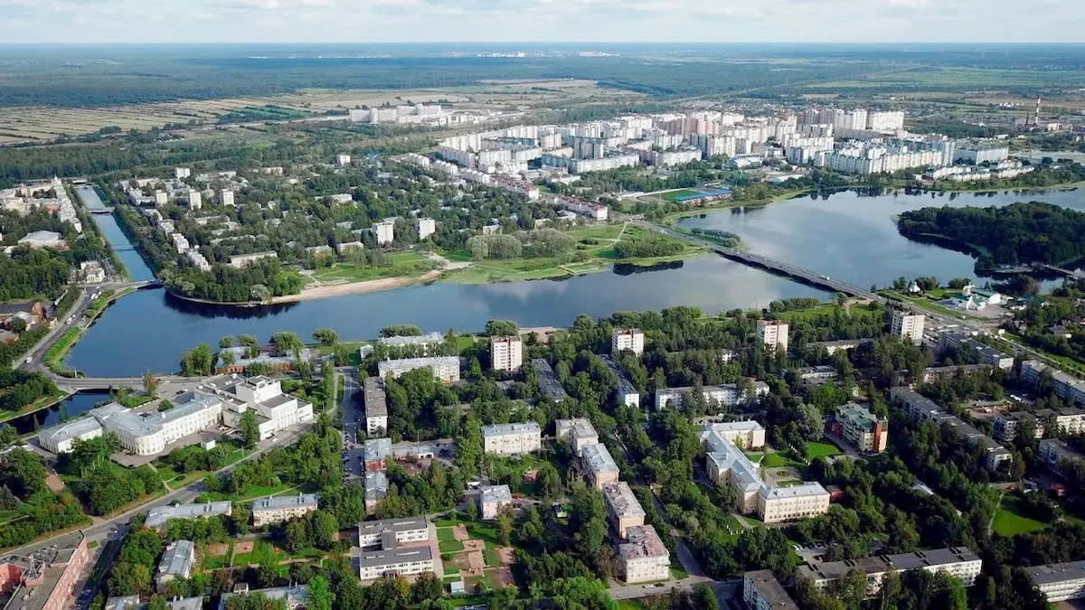 Жилые кварталы Колпино — района Санкт-Петербурга